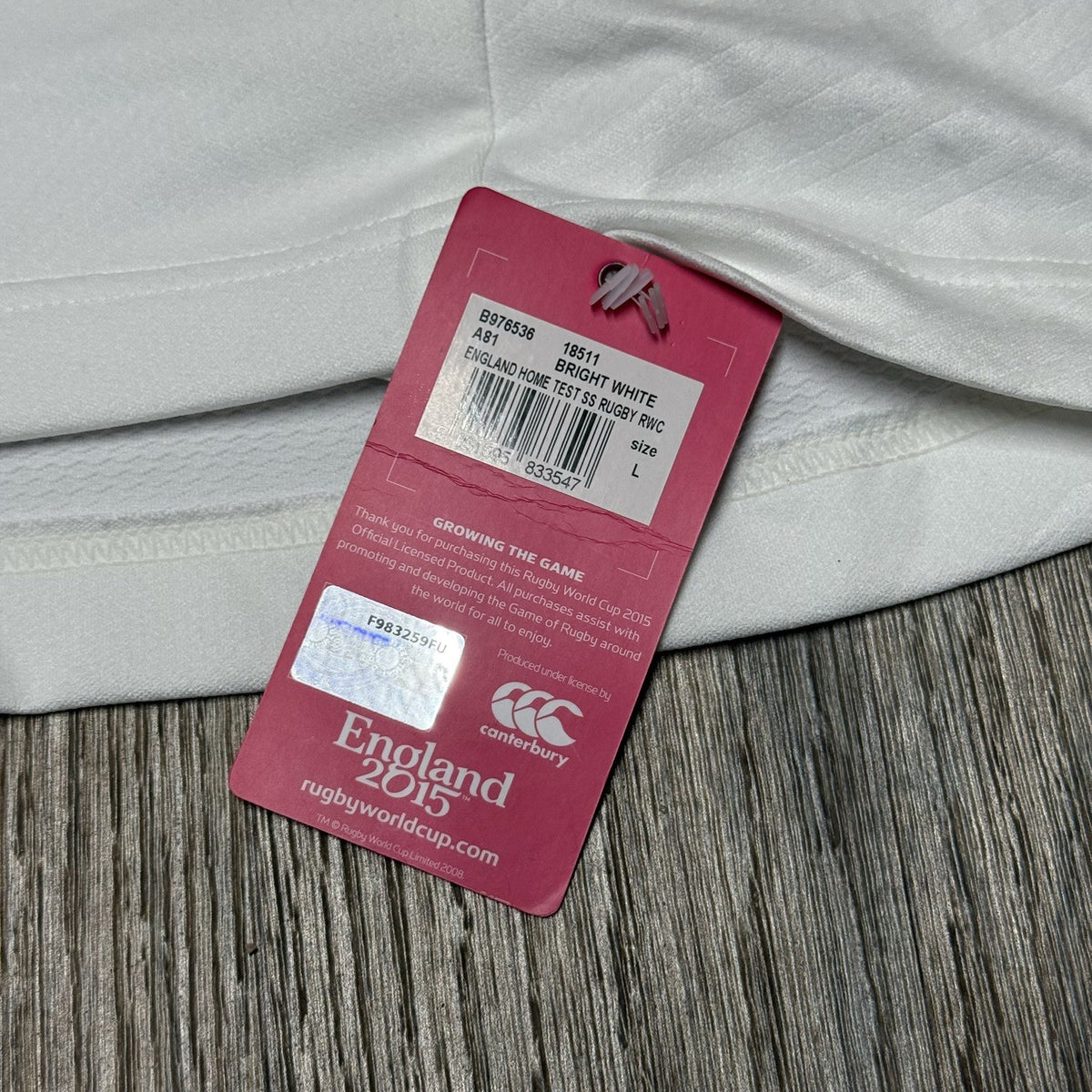Canterbury England rugby jersey RWC 2015 player issue test LIMITED EDITION Large