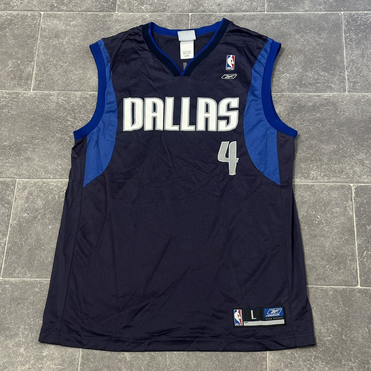 Vintage Reebok Dallas Mavericks #4 Michael Finley Mens Large Basketball Jersey