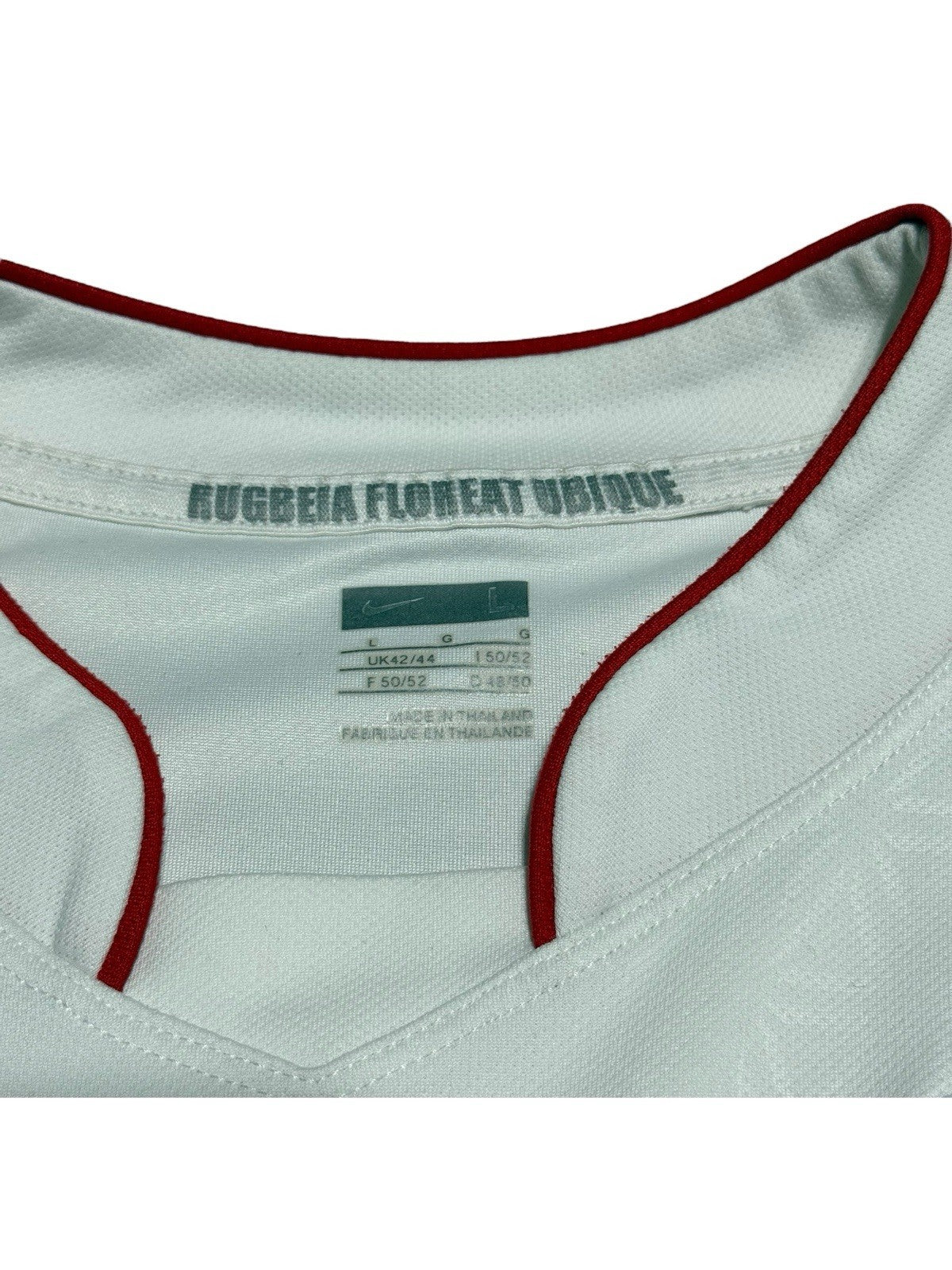 England Rugby Shirt Size Large 2009/10 Home Nike Dri Fit Stretchy Jersey
