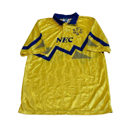 Everton 1990 Away Shirt Medium Adults Score Draw Retro