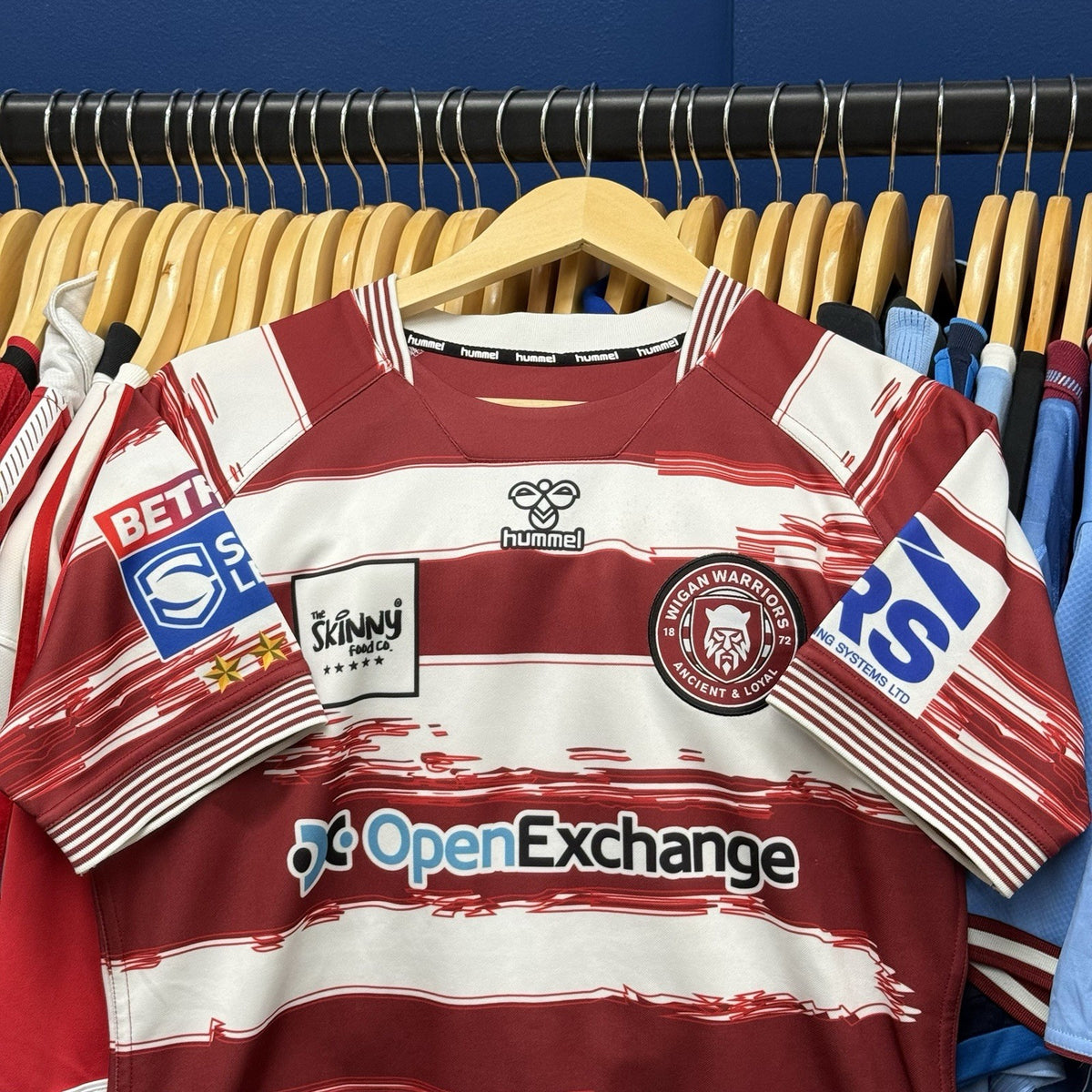 Wigan Warriors 2023 Home Rugby Authentic Jersey Hummel Shirt LARGE Woman’s