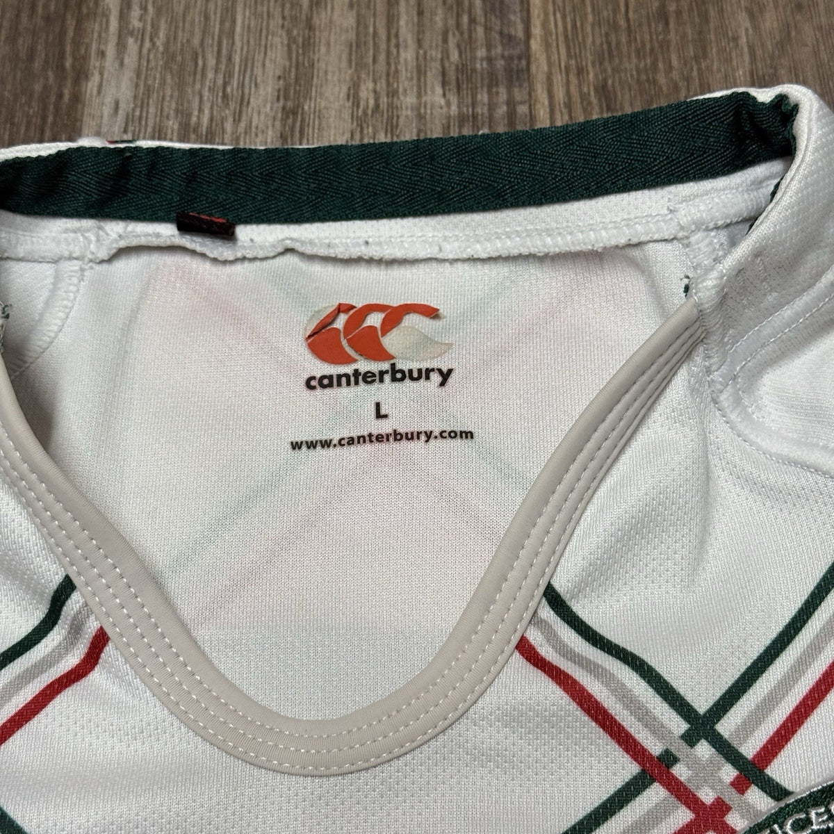 Leicester Tigers 2013 - 2014 Canterbury Rugby Shirt AWAY White Large Adults
