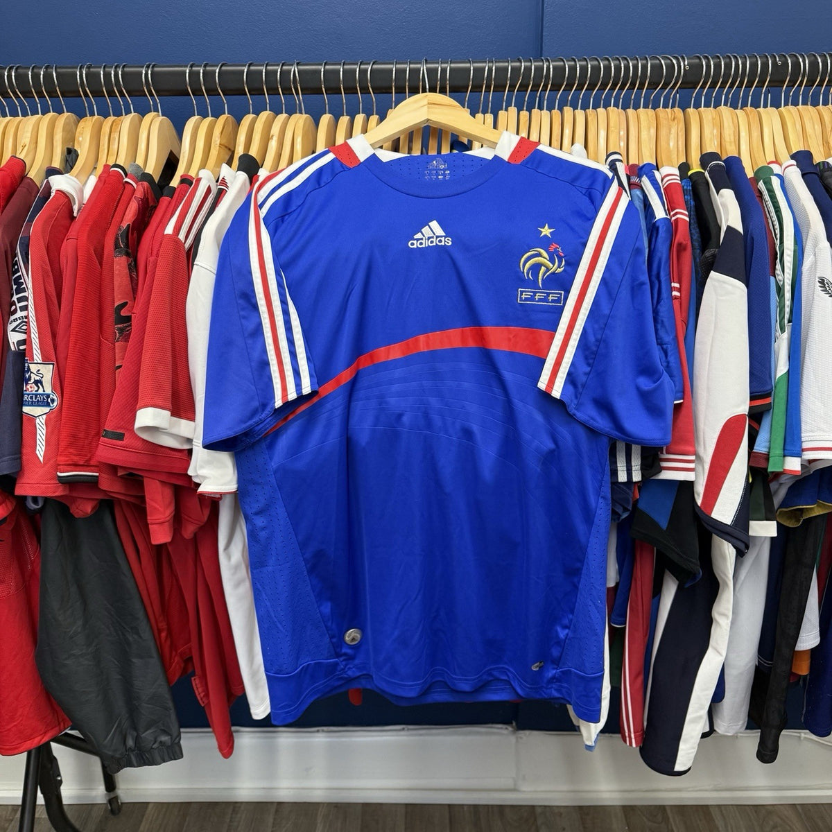 France Home Shirt 2007/08 (L) Adidas Large Adults