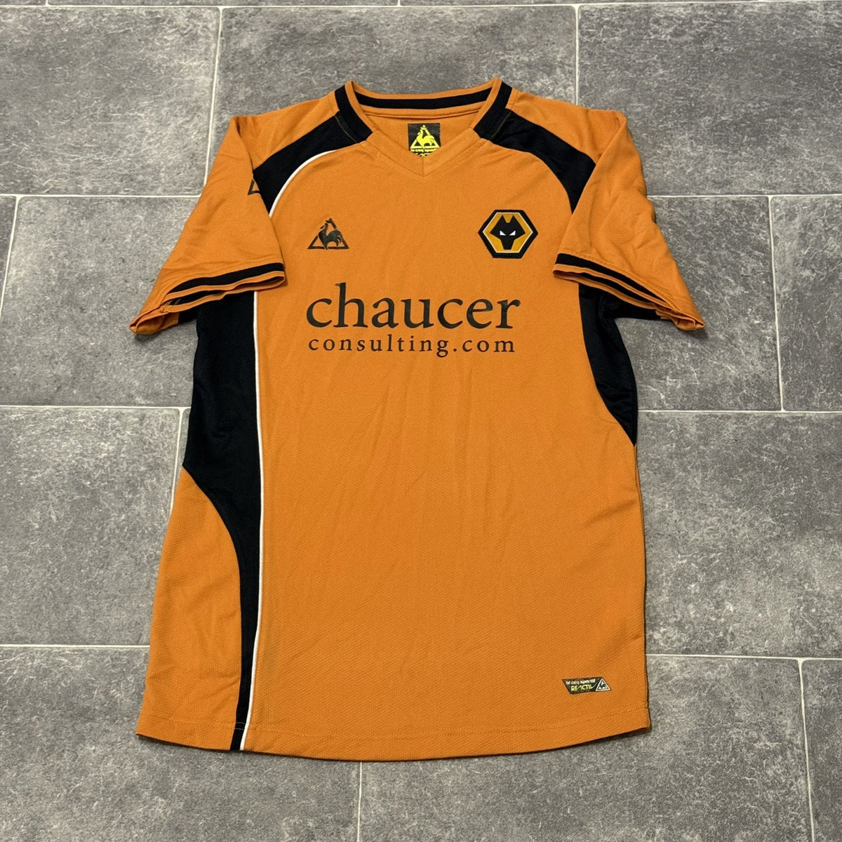WOLVERHAMPTON WANDERERS 2008-09 Wolves Football Shirt Le Coq Sportif Small Adult