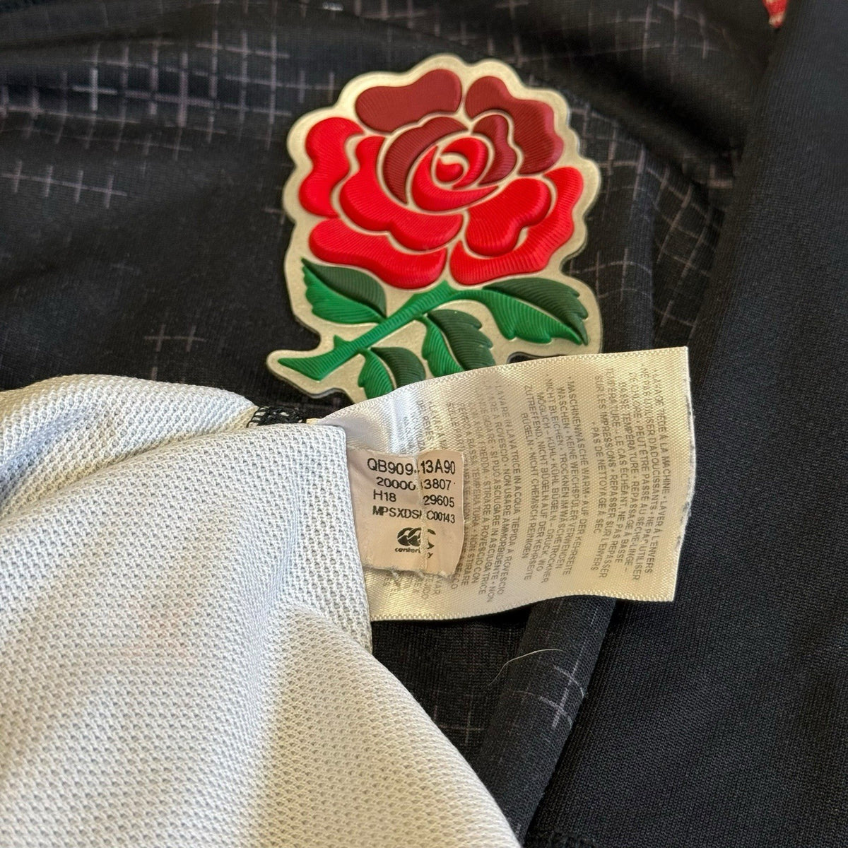 Canterbury England Rugby Shirt XS Adults Black 2018/19 Alternate Away Kit