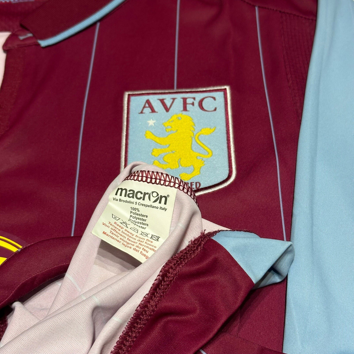 Aston Villa Macron 2014-15 Home Football Shirt Mens XL EU XXL