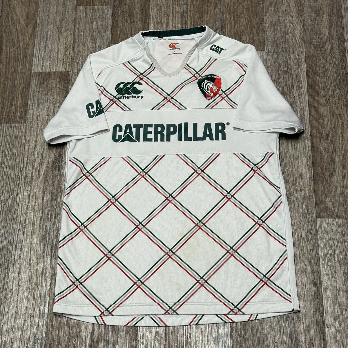 Leicester Tigers 2013 - 2014 Canterbury Rugby Shirt AWAY White Large Adults