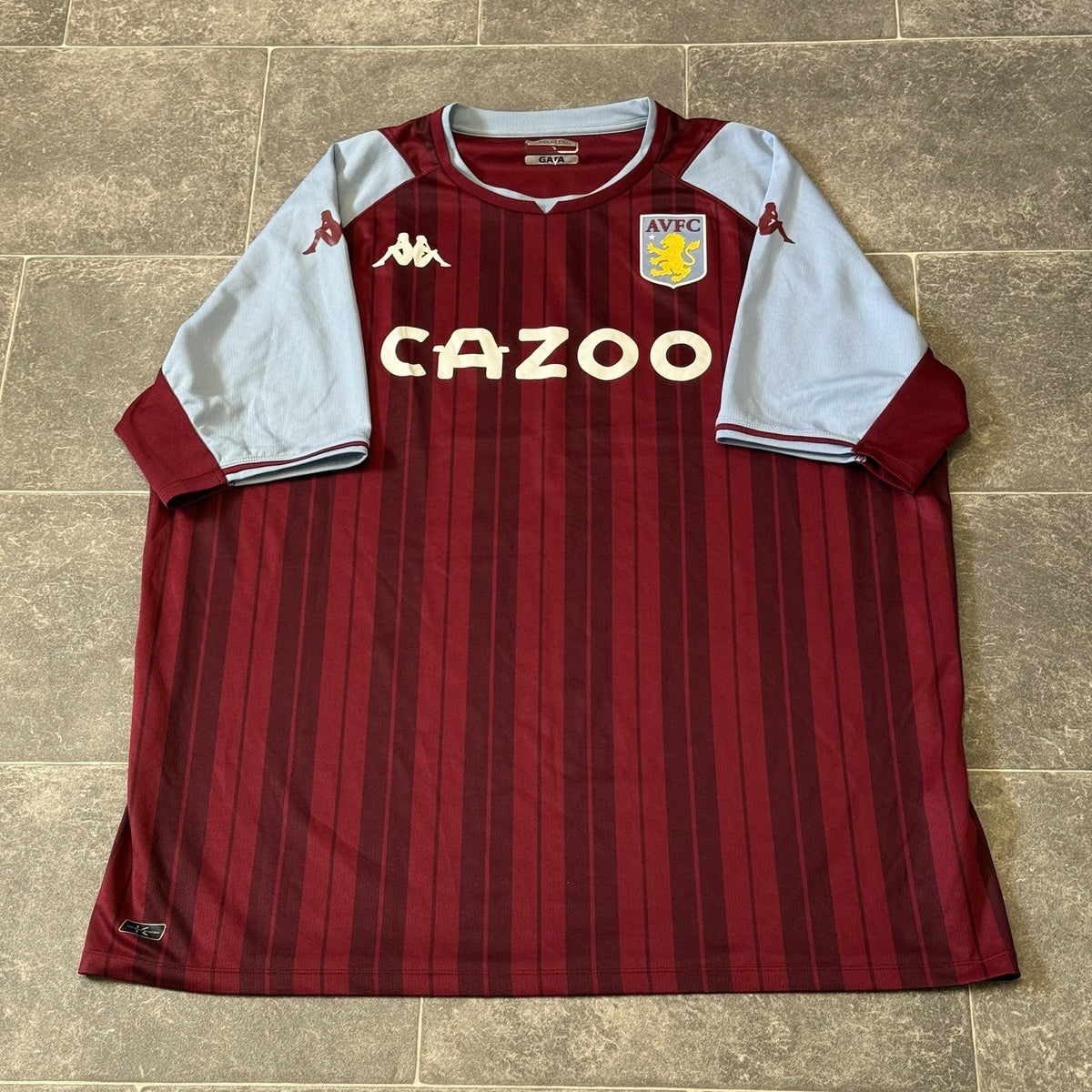 Aston Villa Home Football Shirt Mens XXL 2XL Kappa Soccer Jersey Kit 2021-2022