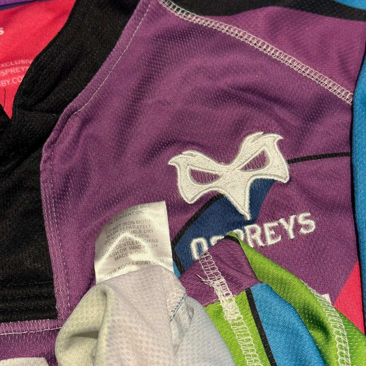 Ospreys Rugby Training Shirt 2010/2011 Kooga Large L Jersey Blue Purple Top B3H