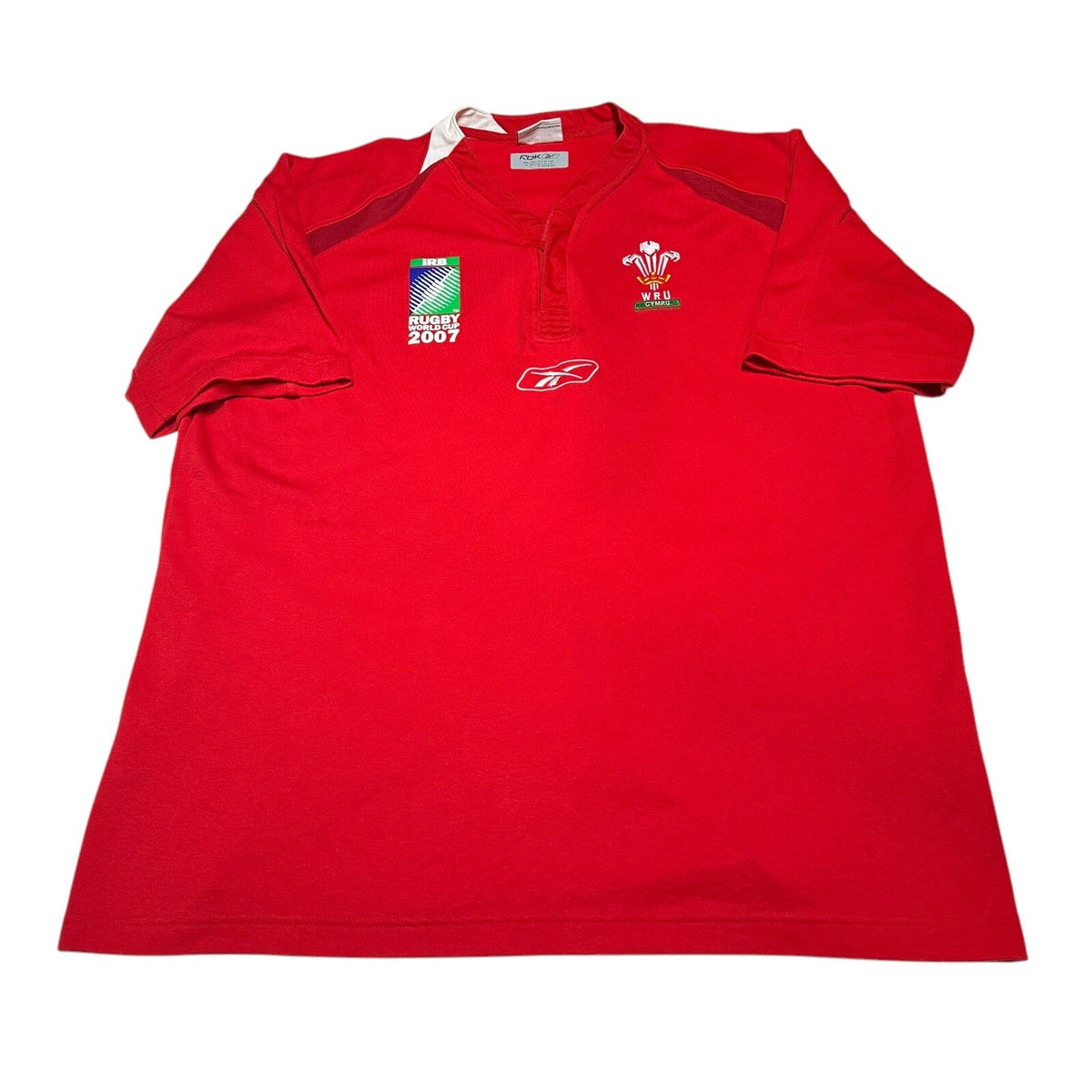WALES 2007 WORLD CUP RUGBY SHIRT JERSEY REEBOK RUGBY UNION XL