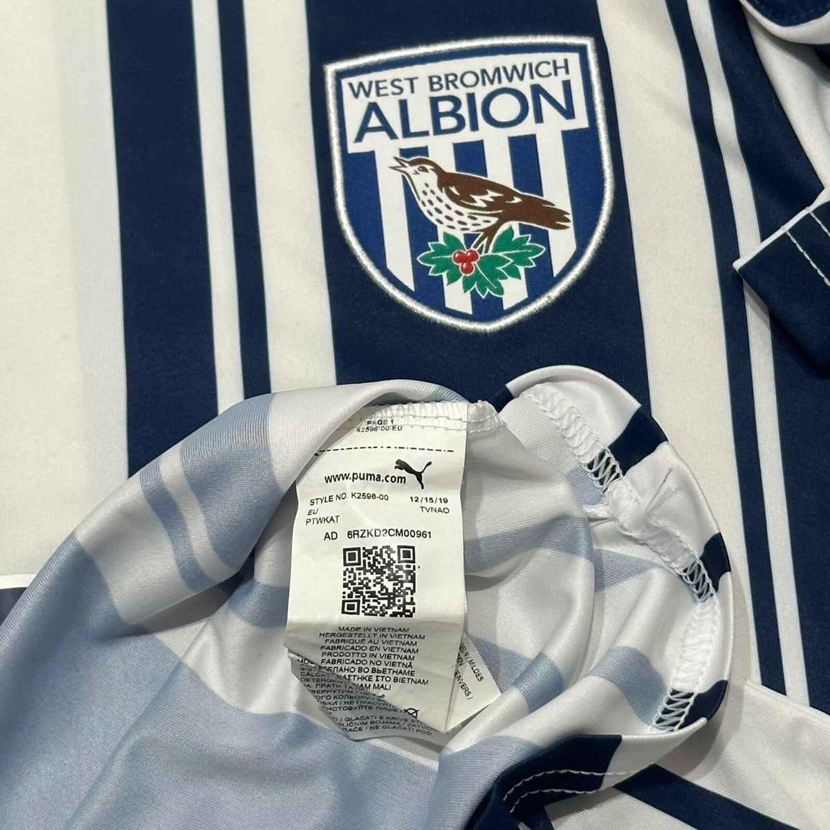 WEST BROMWICH ALBION 2020/2021 HOME FOOTBALL SHIRT JERSEY PUMA S SMALL