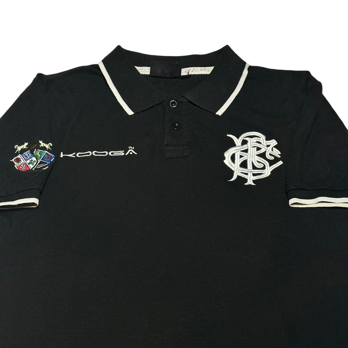 KOOGA BARBARIANS Rugby Shirt Short Sleeve Polo Size Large