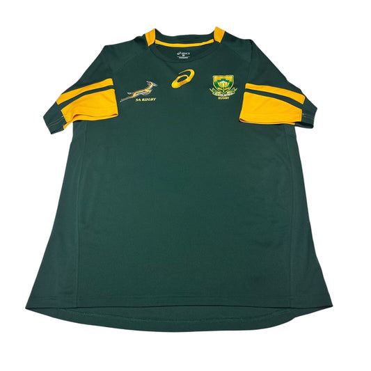 Asics South Africa Rugby Shirt Jersey L Large HOME Kit