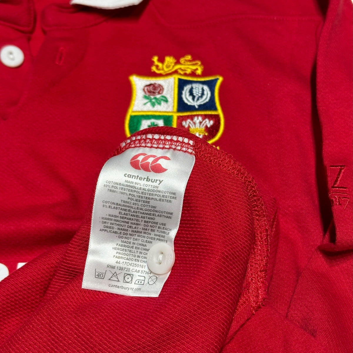 British & Irish Lions Canterbury Rugby Union Long Sleeve Jersey Womans 14
