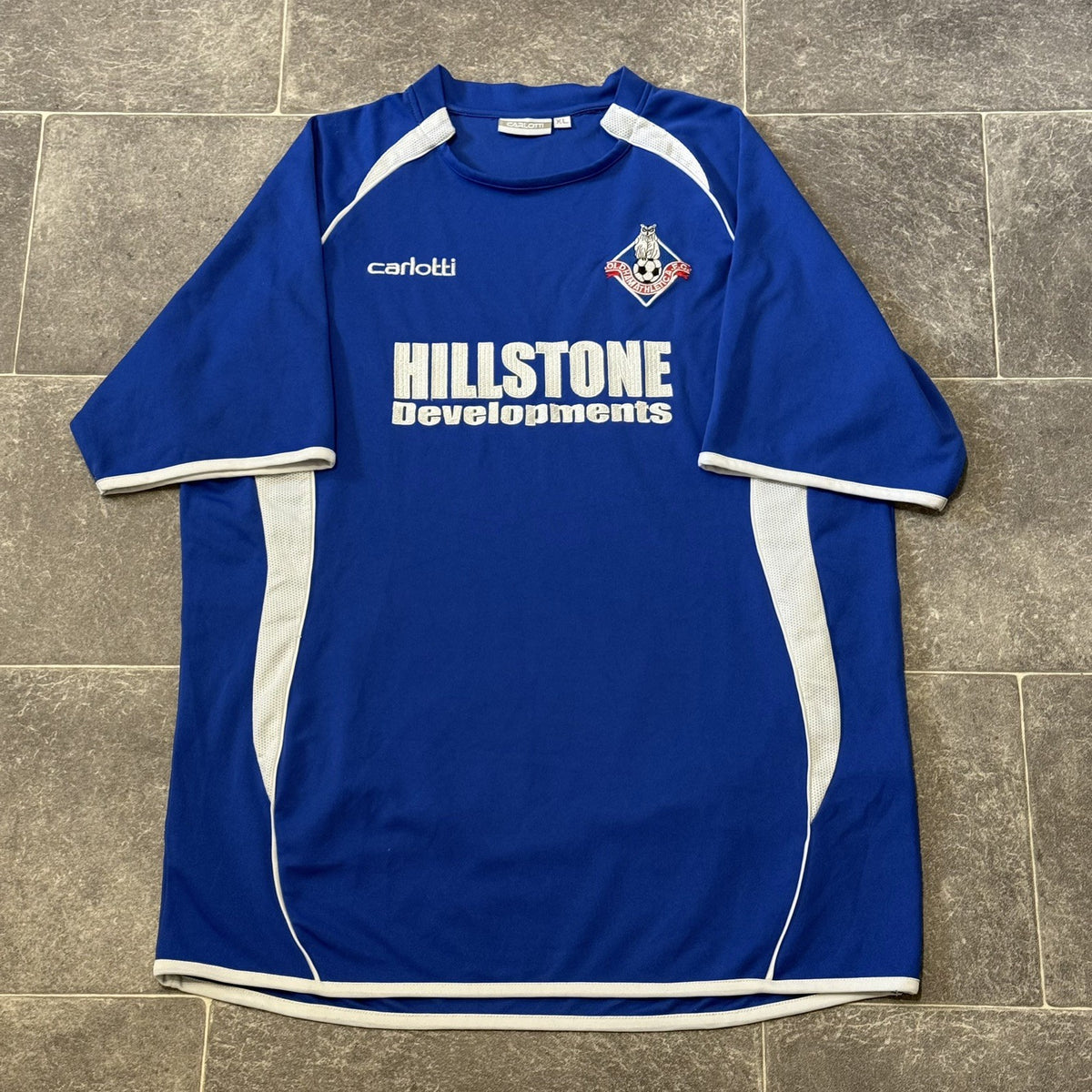 OLDHAM ATHLETIC CARLOTTI 2007/08 HOME FOOTBALL SHIRT MENS XL SOCCER JERSEY