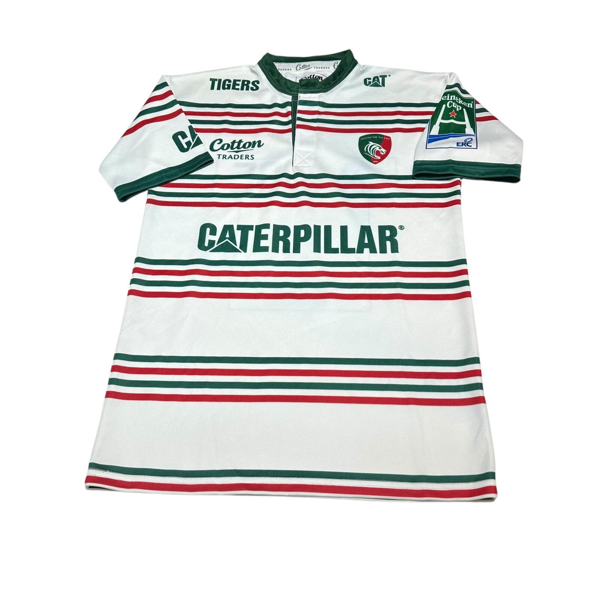 LEICESTER TIGERS 2011 2012 Rugby Shirt Jersey Cotton Traders Mens Size 36 Small