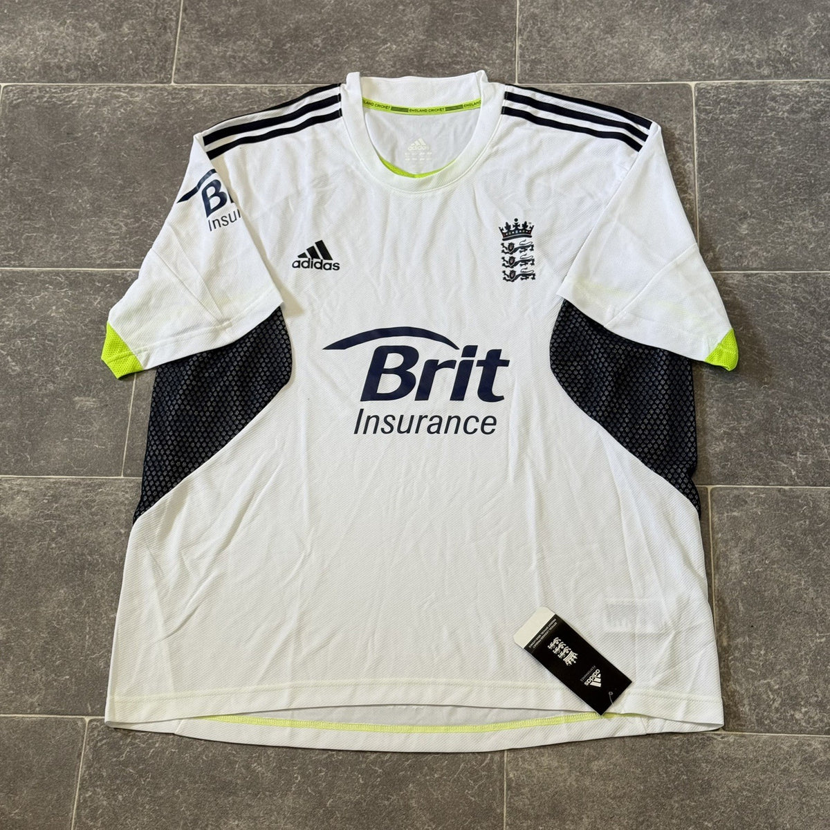 England Cricket Jersey 2010/11 White Training Shirt Mens Large