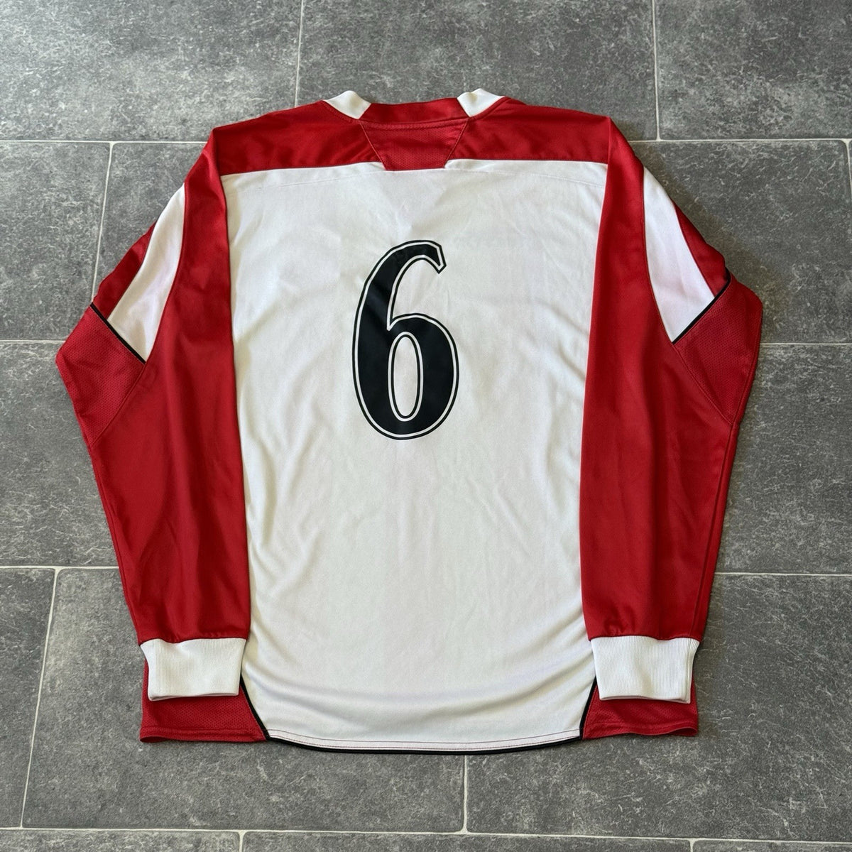 Newquay Home Football Shirt Match Worn Long sleeve Jersey Number 6 Macron
