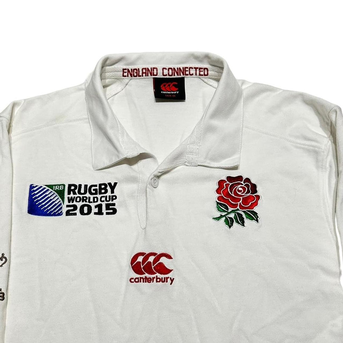 England Rugby World Cup 2015 Canterbury Mens Medium M Long Sleeved Shirt Top