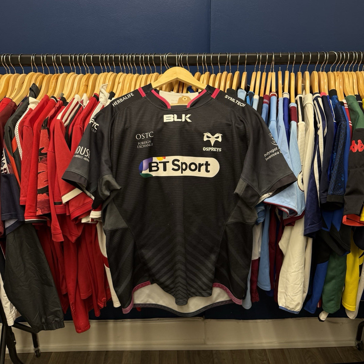 Ospreys Rugby Union 2015/16 Jersey Shirt BLK Size XL BT Sport