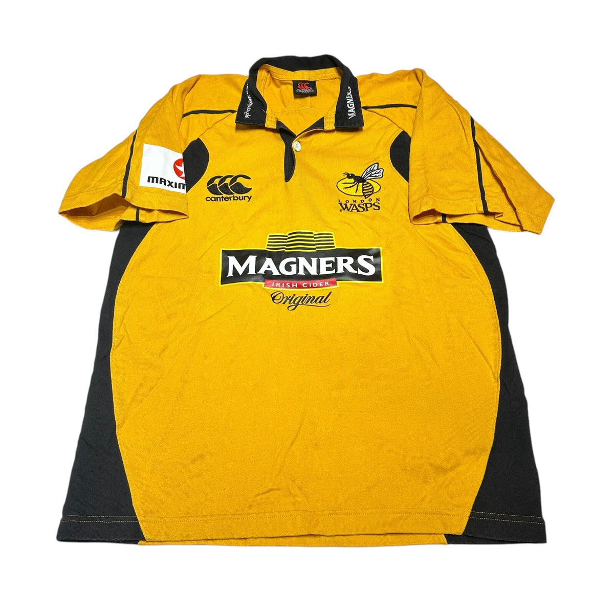 London Wasps Rugby Away Shirt 2007/2009 Canterbury Jersey Small S