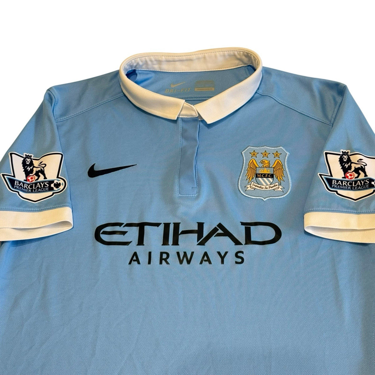 Manchester City Shirt Large Woman’s Blue Home Kit 2015 2016 Nike Soccer Jersey