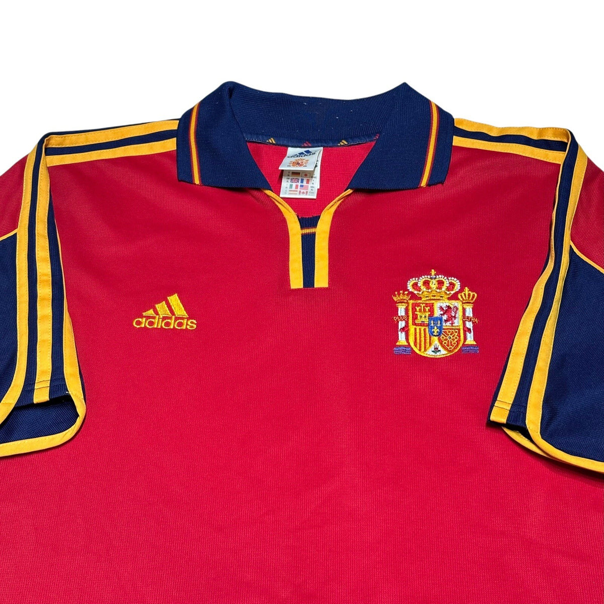 Spain Football Shirt Jersey Camiseta Soccer 1999 2000 2001 Home Size XL Adidas