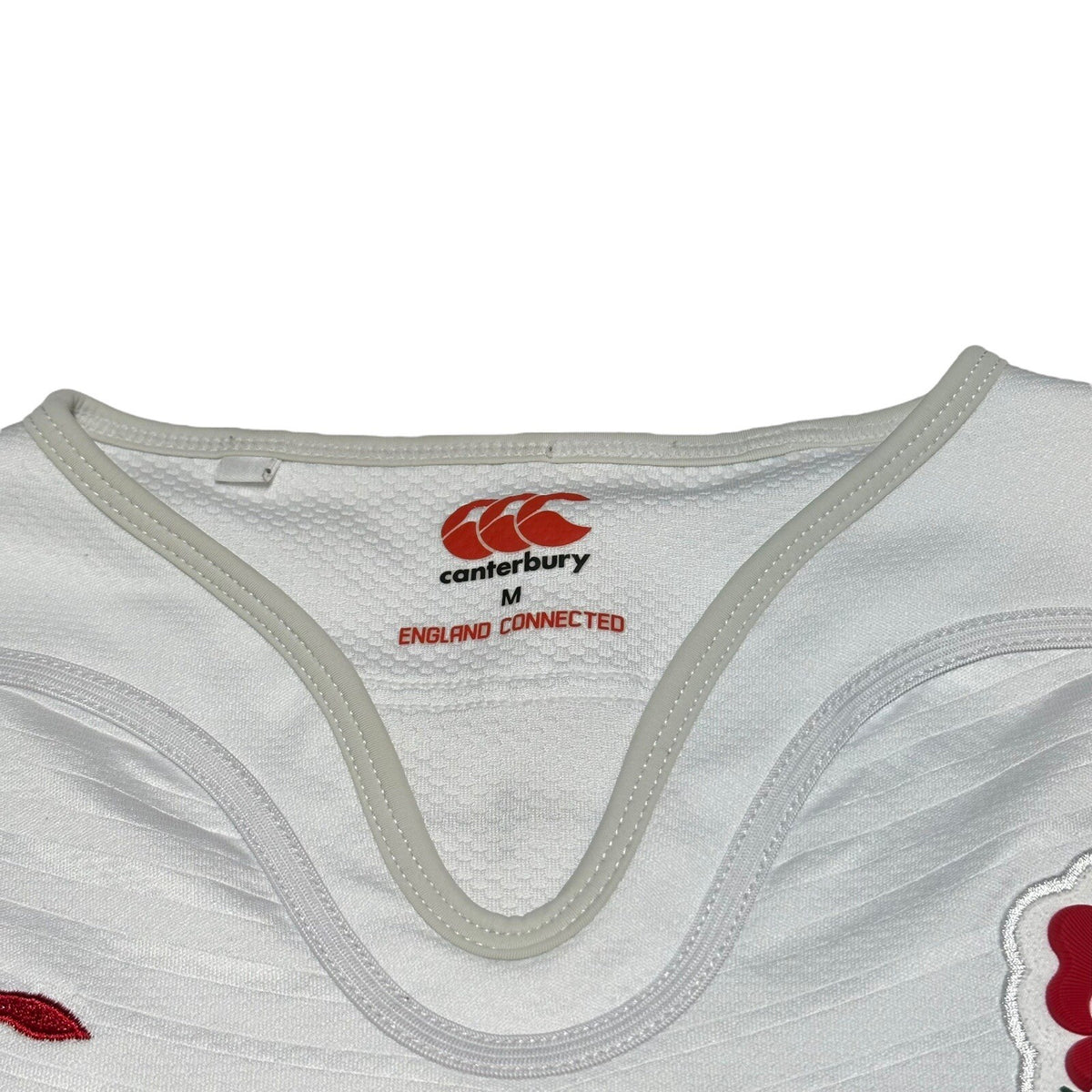 Canterbury England Rugby Shirt Mens M White 2015/2016 Jersey Union Rose