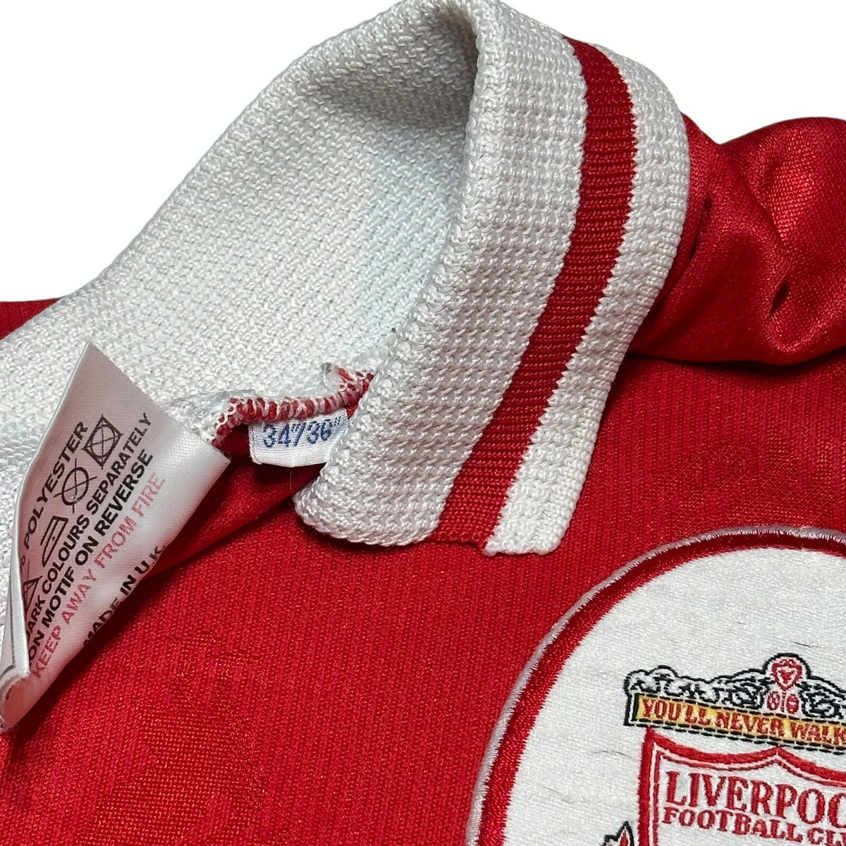 REEBOK Liverpool FC 1996/98 Home Kit Jersey Shirt Size 34-36" Small Read Descrip