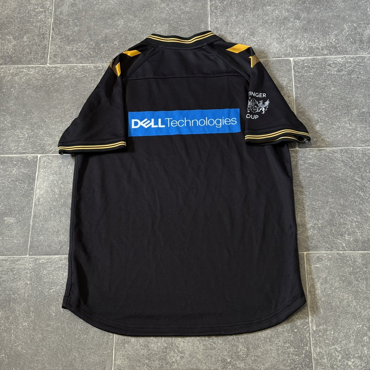 Wasps Rugby Union Home Shirt 2021/2022 Small Adults Hummel Jersey Black Top