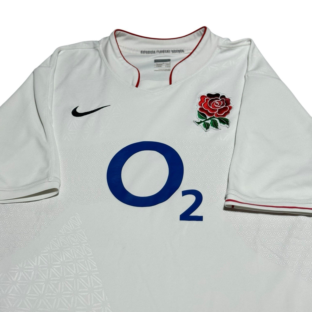 England Rugby Shirt Size Large 2009/10 Home Nike Dri Fit Stretchy Jersey