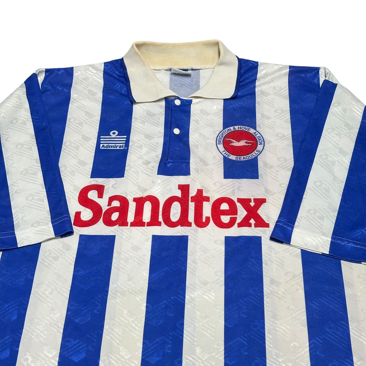 BRIGHTON & HOVE ALBION 1994-1997 HOME SHIRT FOOTBALL JERSEY XL 46”