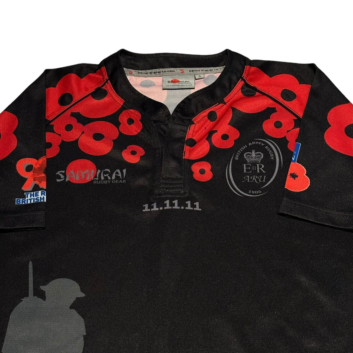 British Army Rugby Poppy Shirt 2011 Samurai Small Limited Edition Jersey Top