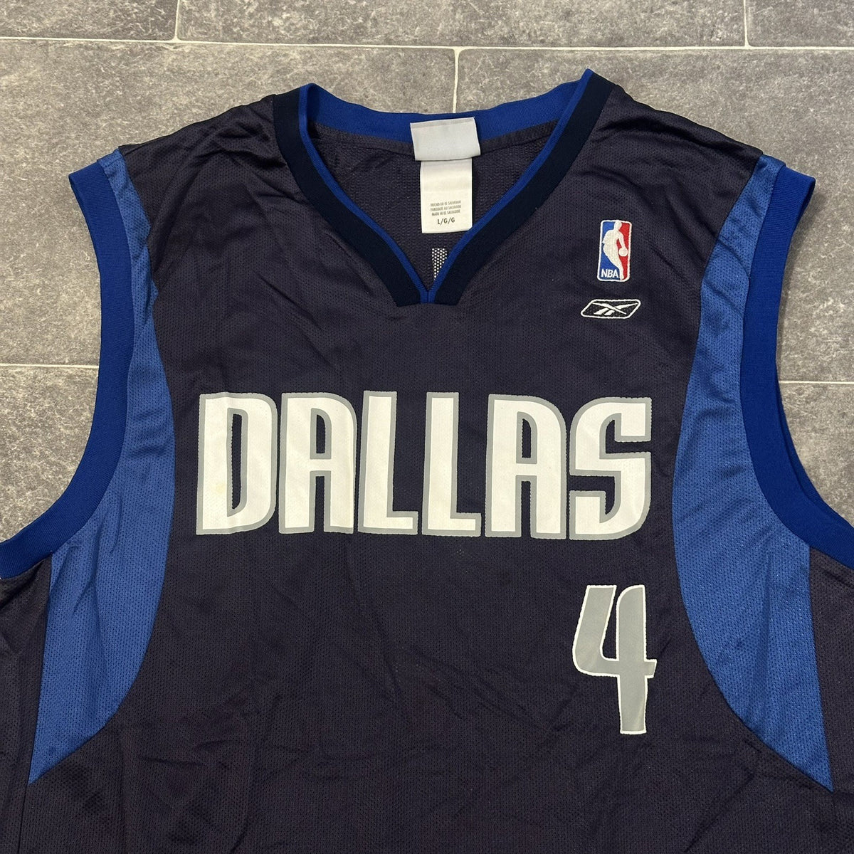 Vintage Reebok Dallas Mavericks #4 Michael Finley Mens Large Basketball Jersey