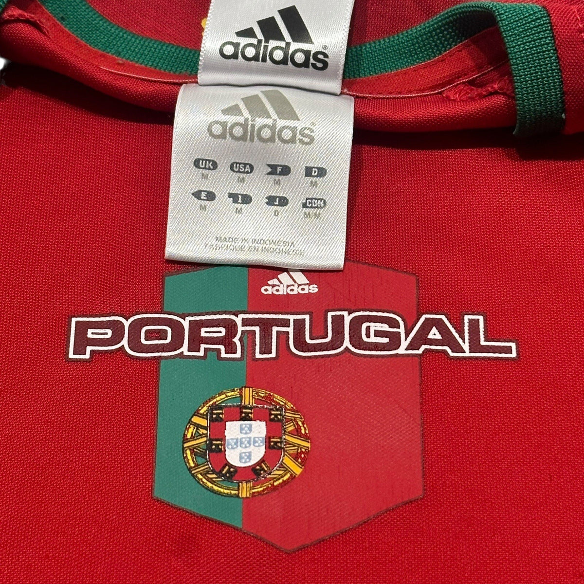PORTUGAL NATIONAL TEAM SHIRT EURO 2004 SOCCER JERSEY FOOTBALL SHIRT M Adidas
