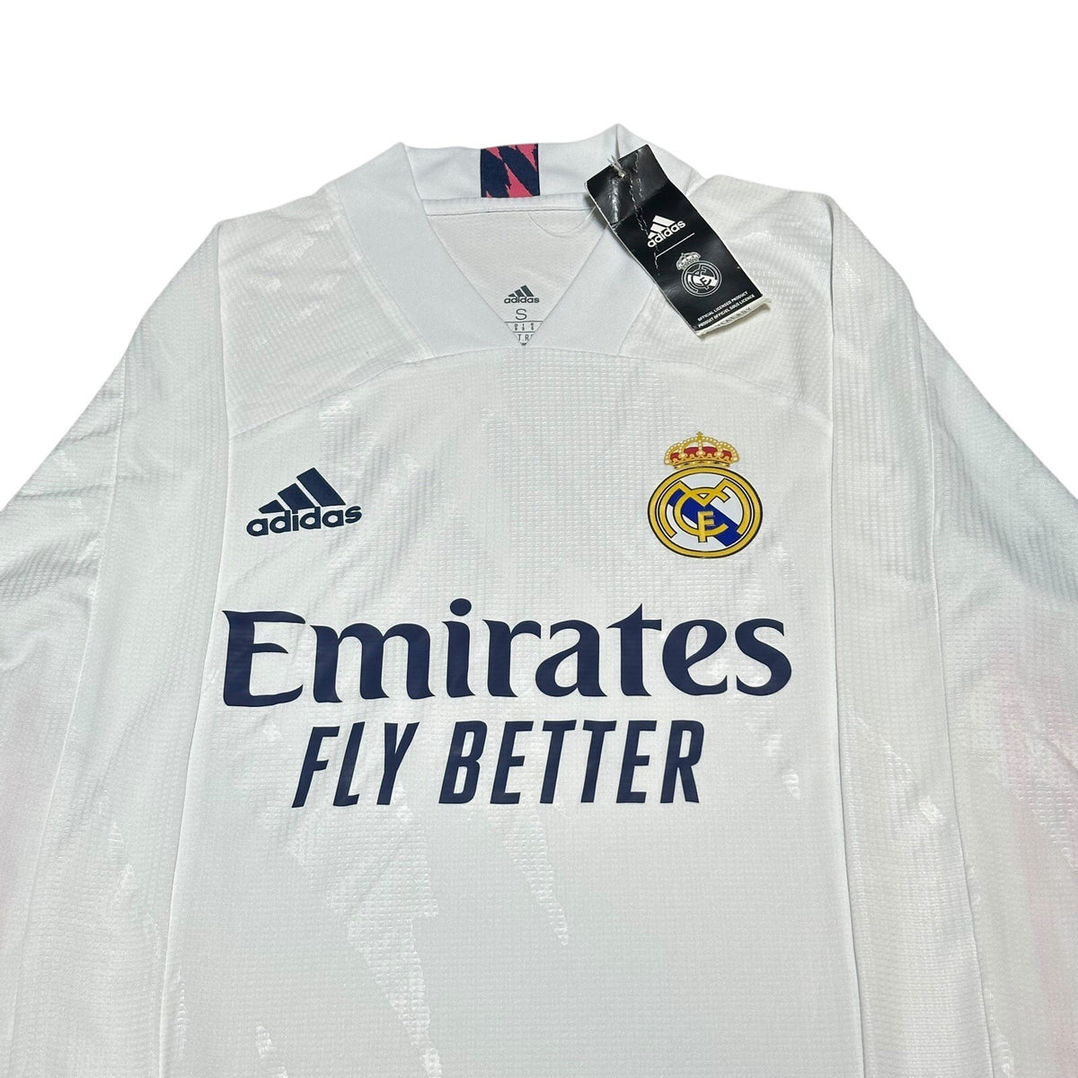 Real Madrid 2020-2021 Home Football Shirt Adidas Small Longsleeve NEW