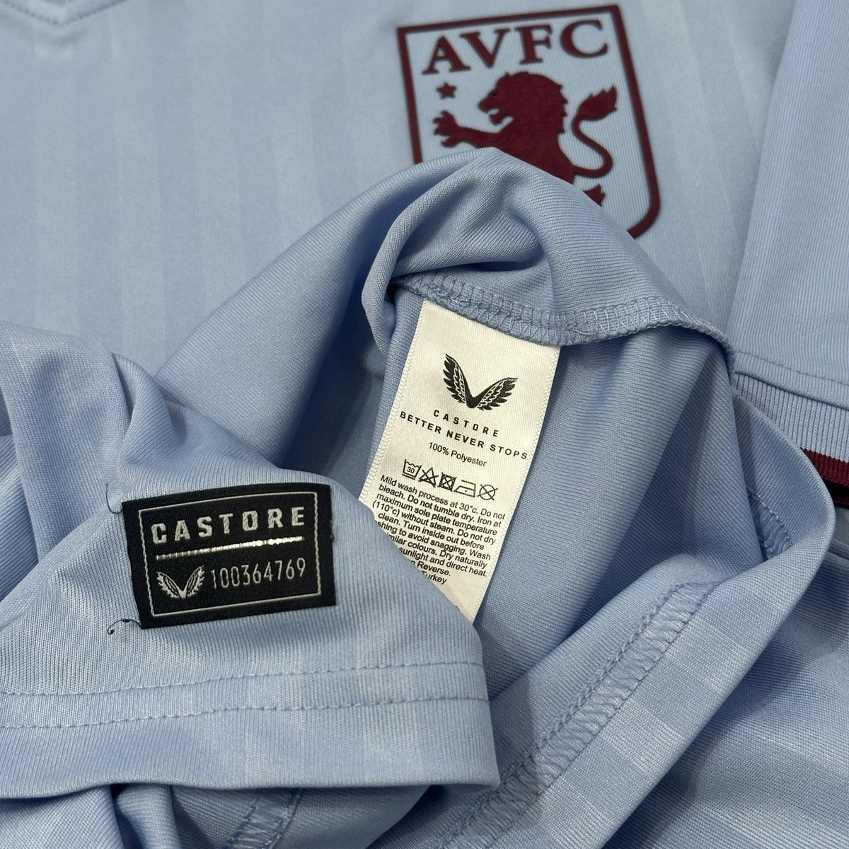 Aston Villa Castore 2022/2023 Cazoo Sponsor Football Shirt Men's Medium Blue