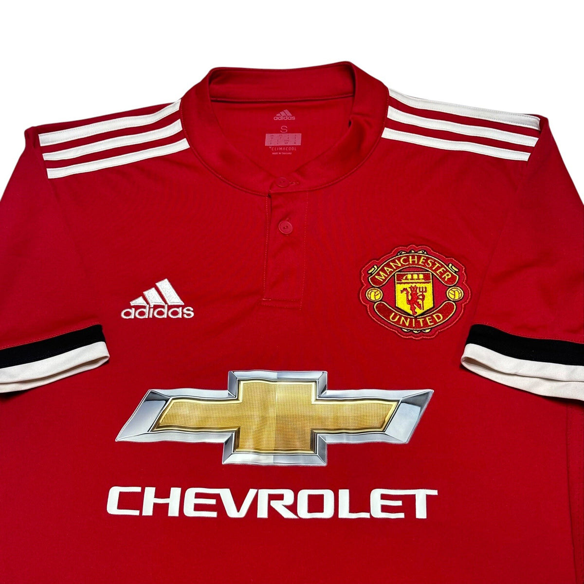 Manchester United FC Home Shirt 2017/18 Mens Size S Adidas Chevrolet