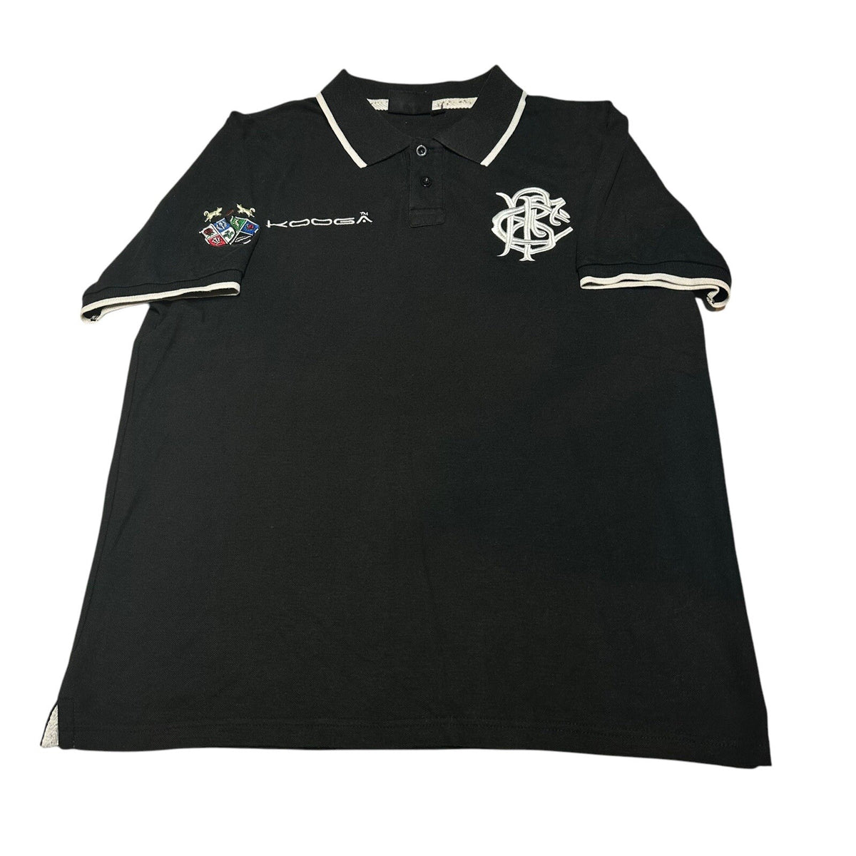 KOOGA BARBARIANS Rugby Shirt Short Sleeve Polo Size Large