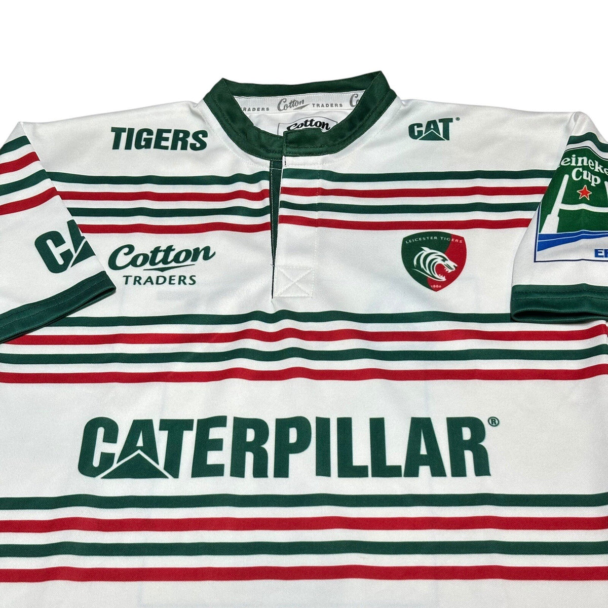 LEICESTER TIGERS 2011 2012 Rugby Shirt Jersey Cotton Traders Mens Size 36 Small