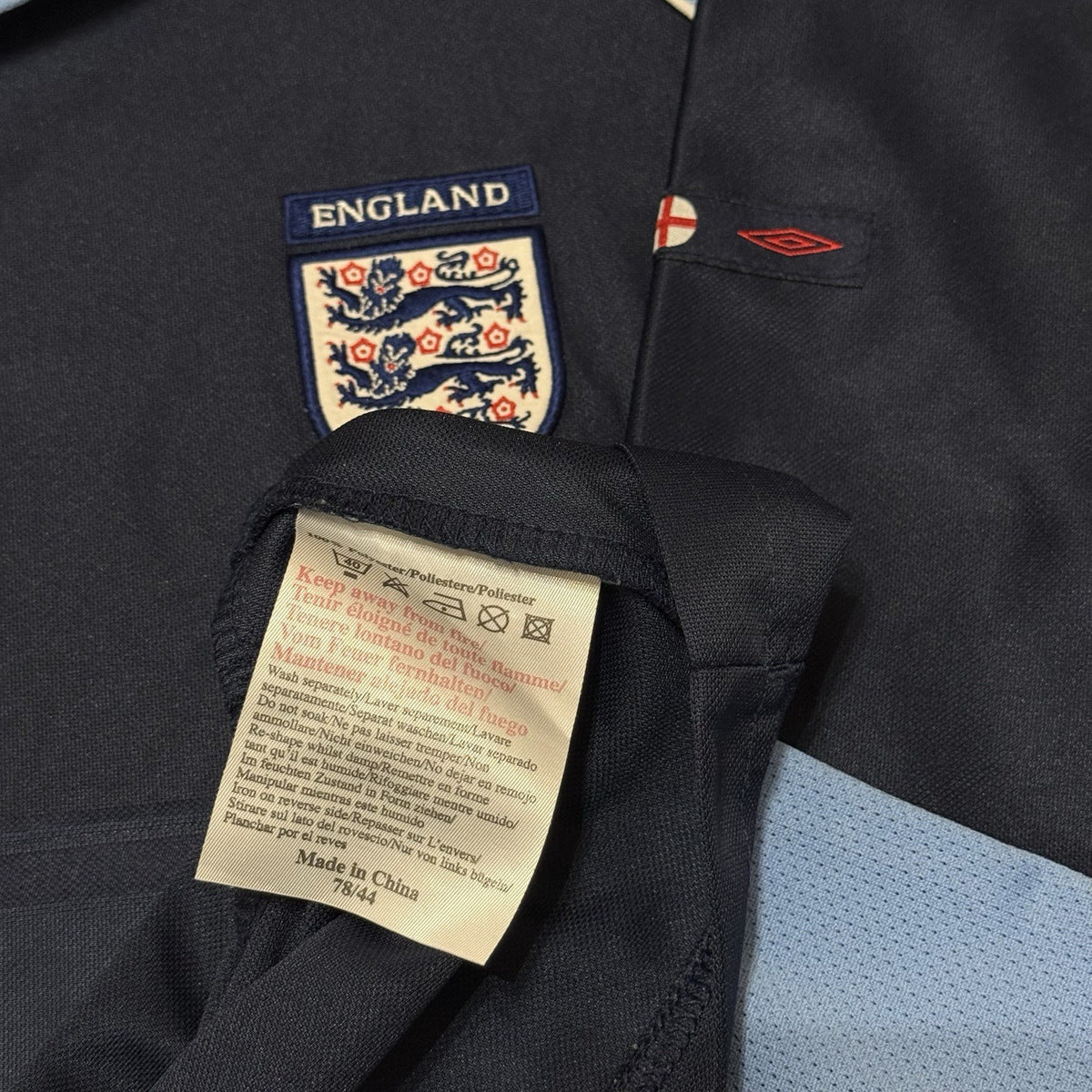 Vintage England Football Shirt XL Umbro Navy Training Kit 2000 2002 Jersey