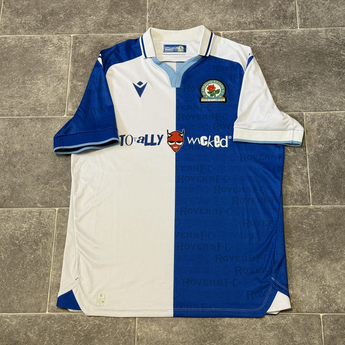 Blackburn Rovers Home 2023/2024 Macron Football Shirt Large Adults