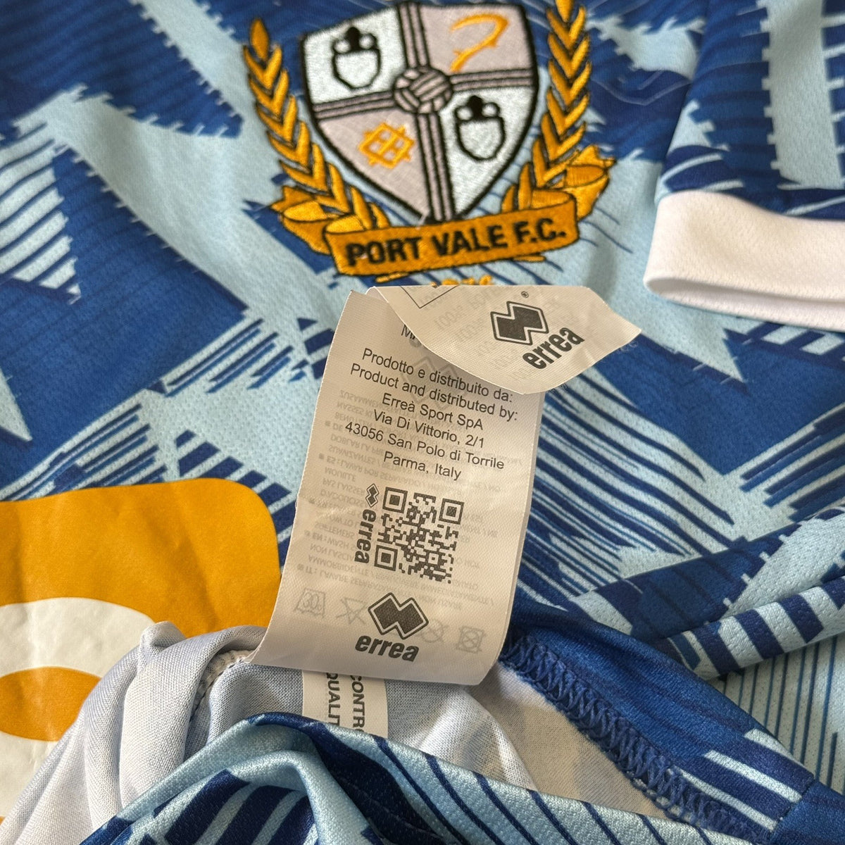 Port Vale 2022/23 Away Shirt Medium Adults Errea