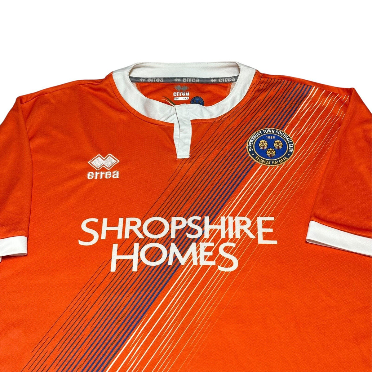 Shrewsbury Town Errea 2018/2019 Away Football Shirt Orange Size 4XL