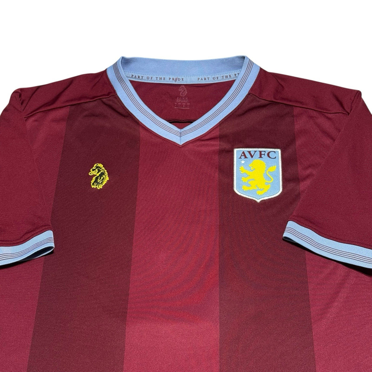 Aston Villa Rare Sponsorless Luke Home Shirt Size Large Number 6. Academy Kit