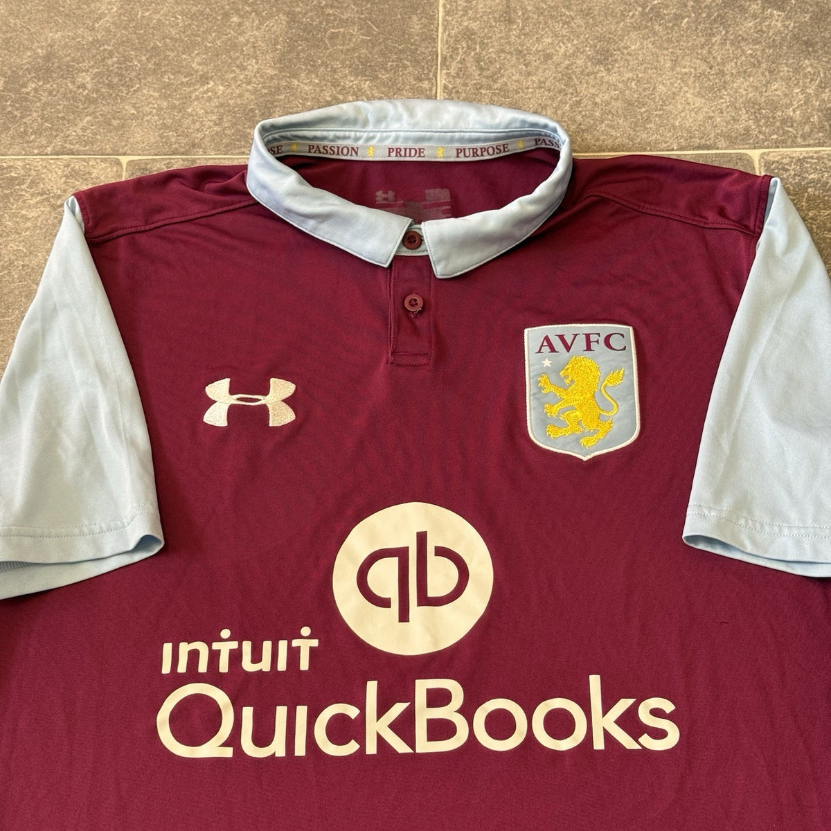 Aston Villa Home Football Shirt 2016/17 Men’s Large Under Armour