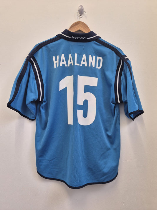 Manchester City 2001/02 'Haaland 15' Home Shirt Medium