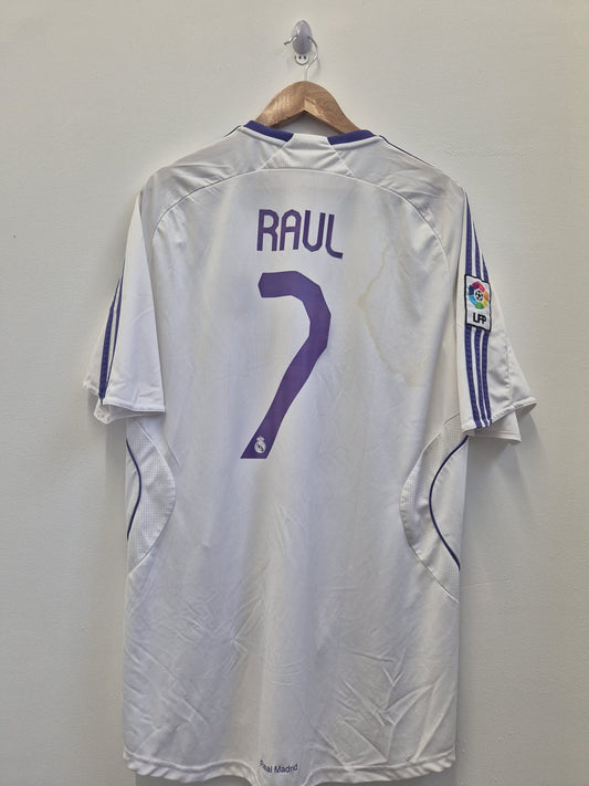 Real Madrid 2007/08 'Raul 7' Home Shirt XL