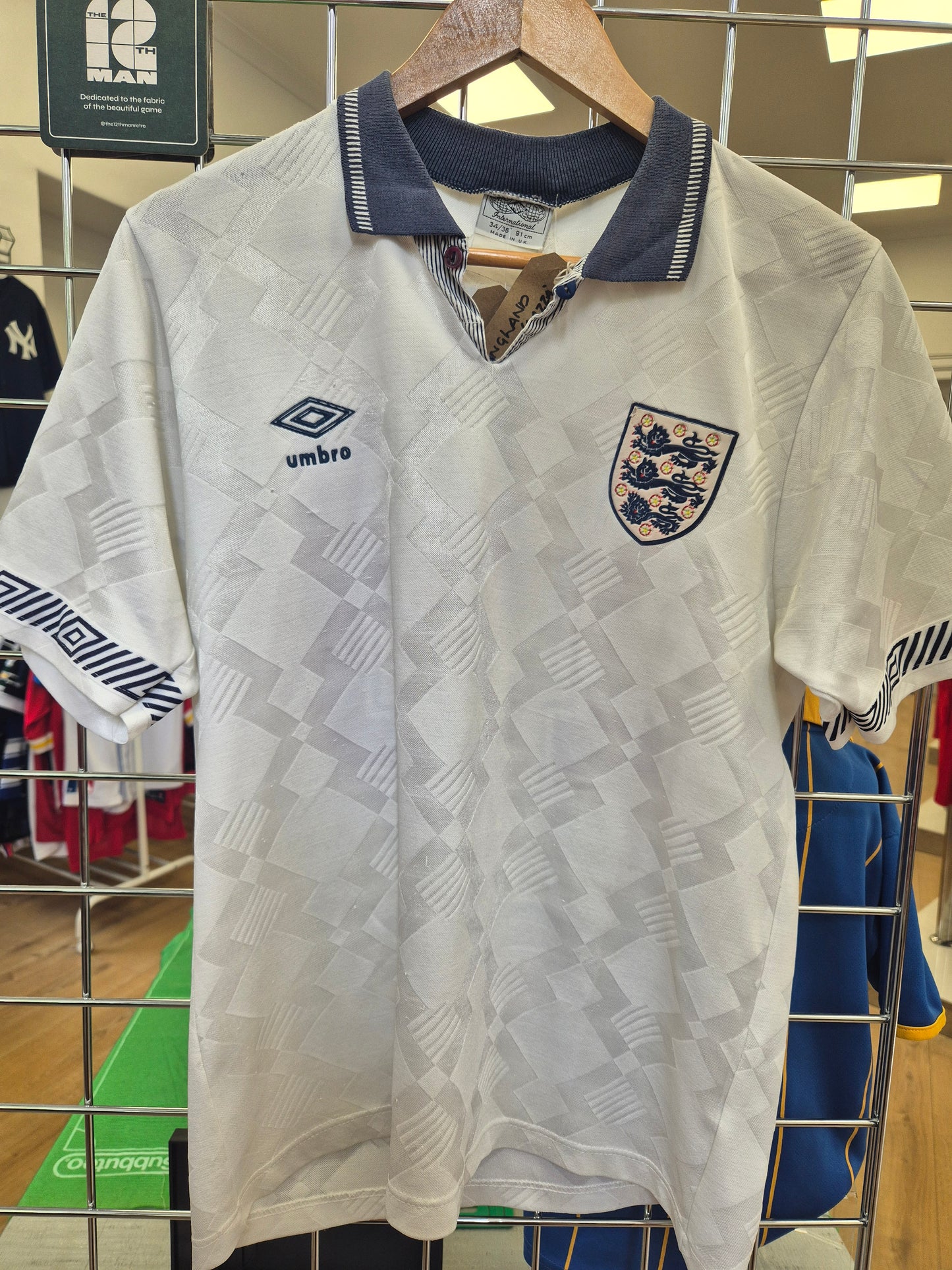 England 1990 Home Gazza '19' Shirt Small