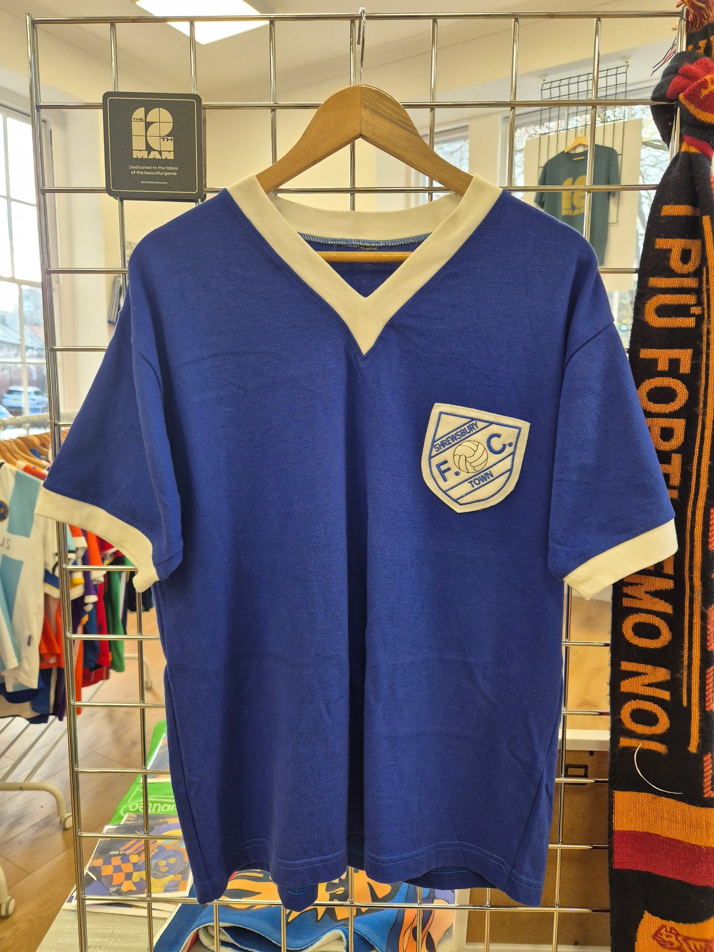 Shrewsbury Town Retro Shirt Re-issue Blue Medium